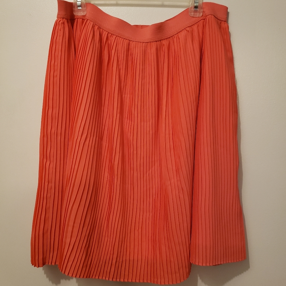 Women's Plus Size Pleated Skirt - Merona Coral XXL